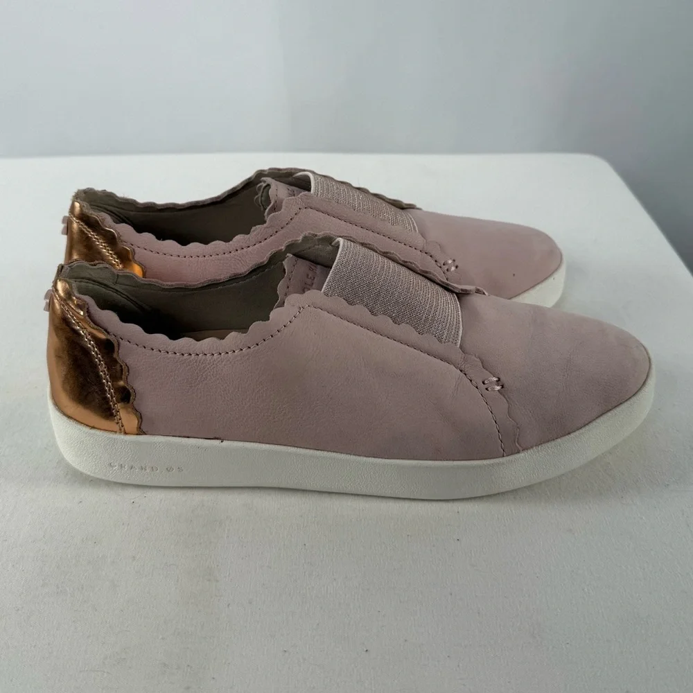 COLE HAAN Grandpro Spectator Nubuck Sneaker in Pink Rose Gold‎ Specchio Size 7